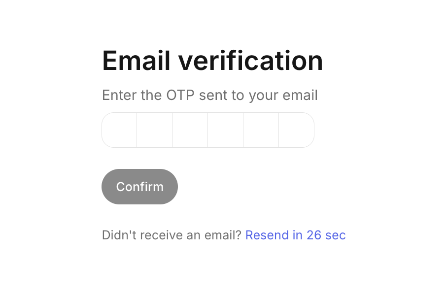 OTP Verification Screen